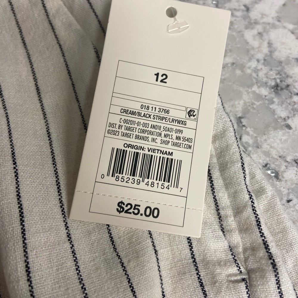 A New Day Striped Linen Blend Shorts (12) - Picture 3 of 7